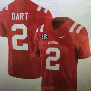 🥰Jaxson Dart Red Vapor Stitched Jersey😝